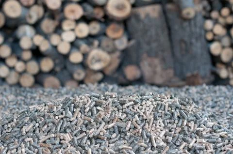 Pellets- biomass Foto stock