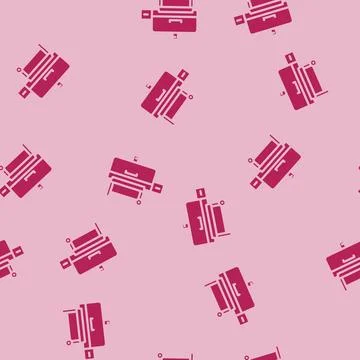 Pellets smoker glyph vector seamless pattern Stock Illustration