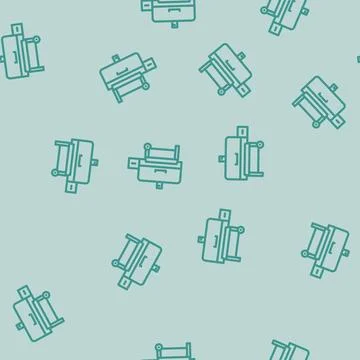 Pellets smoker line vector seamless pattern Stock Illustration