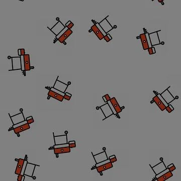 Pellets smoker vector seamless pattern Stock Illustration