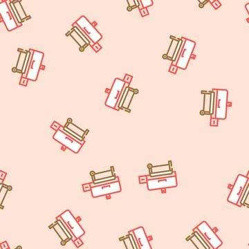 Pellets smoker vector seamless pattern Stock Illustration