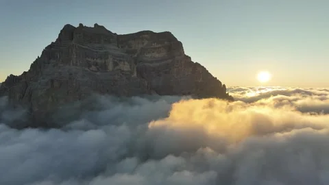 Pelmo above the clouds Video stock 275320720