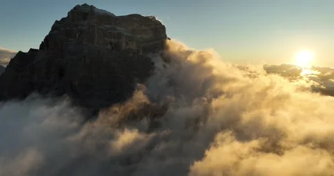 Pelmo above the clouds part four Stock Footage 275896120