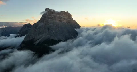 Pelmo above the clouds part two Video stock 275569187