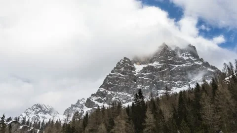 Pelmo Peak in Winter - Dolomites Video stock 131403847
