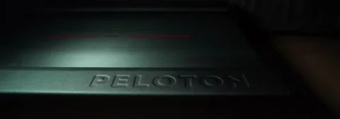 Peloton Treadmill - Embossed brand name while running - Square Off Stock Footage 229911066