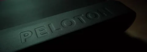 Peloton Treadmill - Embossed brand name while running Stock Footage 229911517