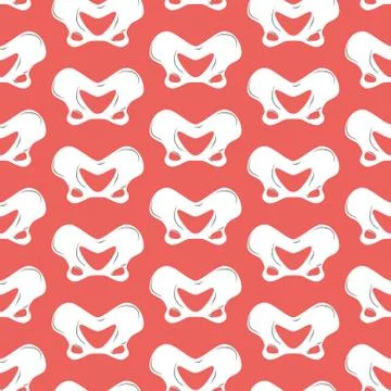 Pelvic bones seamless pattern. Bone ornament. Medical anatomy background Illustrazione stock
