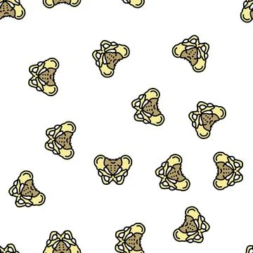 Pelvis bone vector seamless pattern イラスト素材
