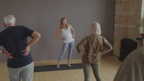 Pelvis Exercise for Seniors Stock Footage 172524156
