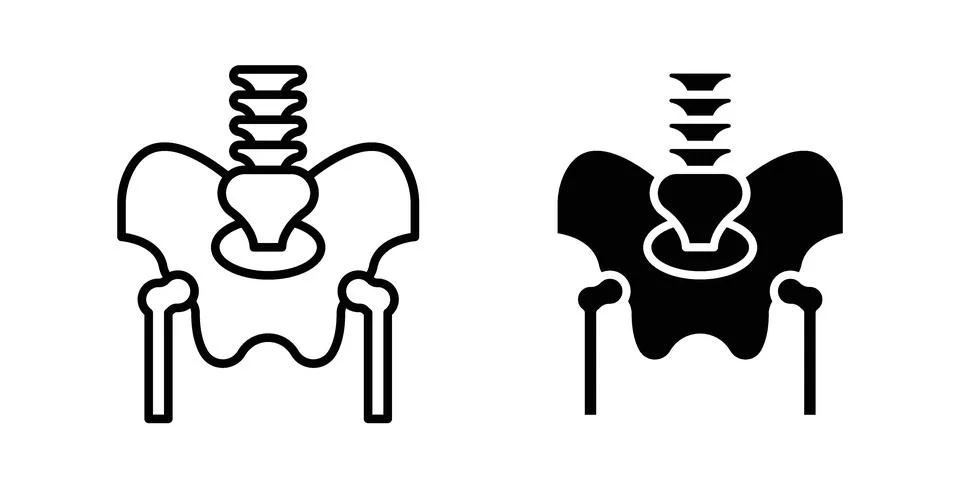 Pelvis icon design. Simple Vector illustrations.. Stock Illustration