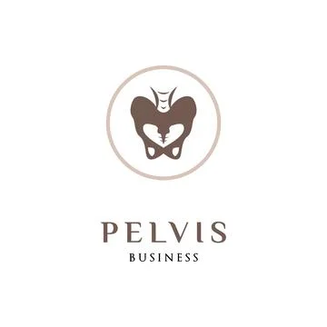 Pelvis Icon Logo Design Template Stock Illustration