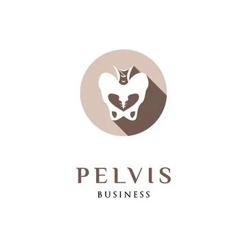 Pelvis Icon Logo Design Template Stock Illustration