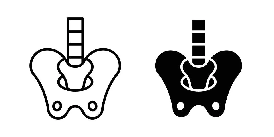 Pelvis icon set, collection of vector icons Stock Illustration