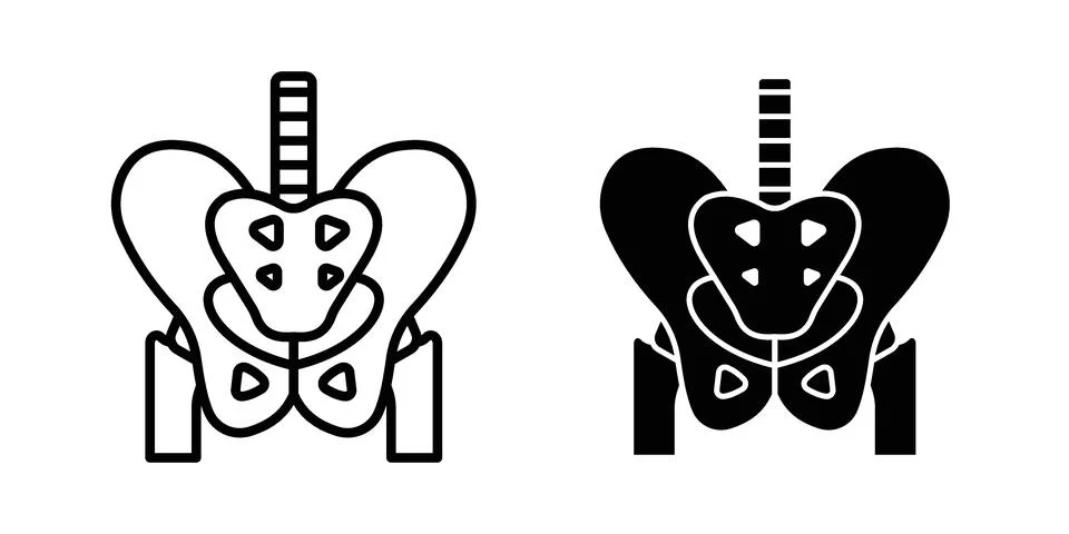 Pelvis icon set. Vector EPS 10 Stock Illustration