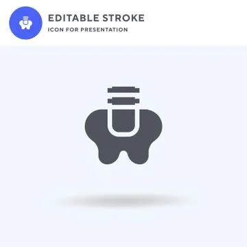 Pelvis icon vector, filled flat sign, solid pictogram isolated on white, logo Stockillustratie