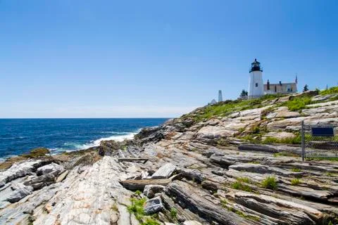 The Pemaquid Point lighthouse Stock Photos