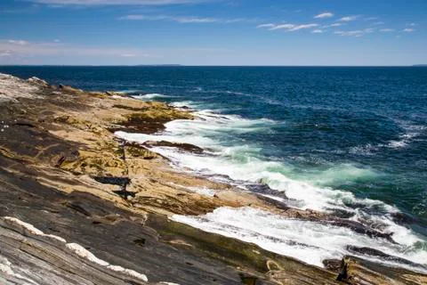 The Pemaquid Point lighthouse Stock Photos
