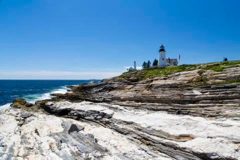 The Pemaquid Point lighthouse Stock Photos
