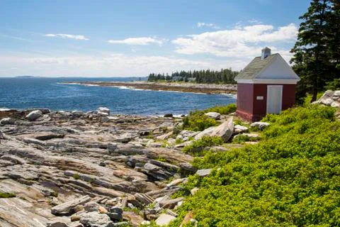 The Pemaquid Point lighthouse Stock Photos