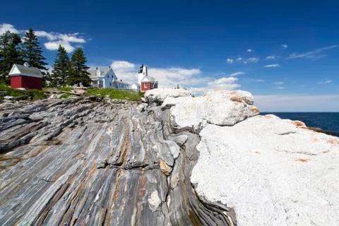The Pemaquid Point lighthouse Stock Photos