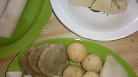 Pempek Palembang on a plate Stock Footage 201421053