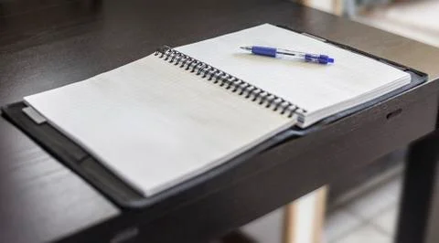 Pen and copybook - paperwork Stock Photos