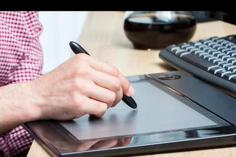 Pen and graphics tablet Stock Photos