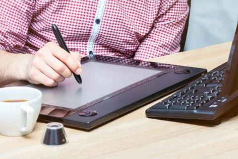 Pen and graphics tablet Stock Photos