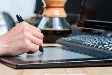 Pen and graphics tablet Stock Photos