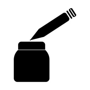 Pen and ink bottle vector Stock Illustration