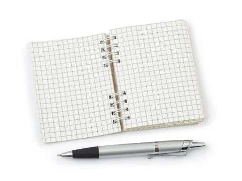 Pen and note pad Stock Photos
