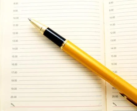 Pen and notebook isolated Stock Photos
