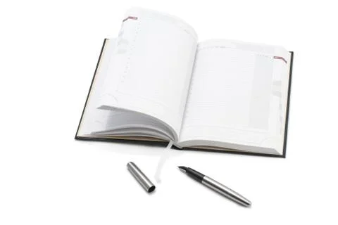 Pen and notebook Stock Photos