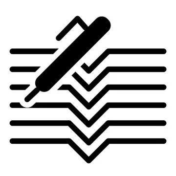 Pen and notebook solid icon. Document vector illustration isolated on white 스톡 일러스트