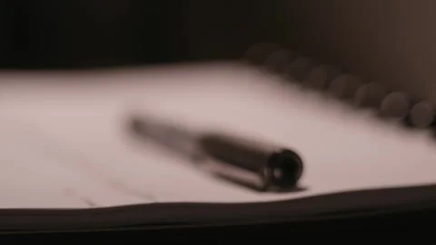Pen and notepad. Stock Footage 336580926
