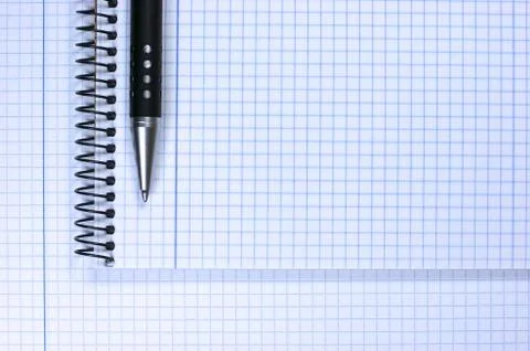 Pen and notepad Stock Photos