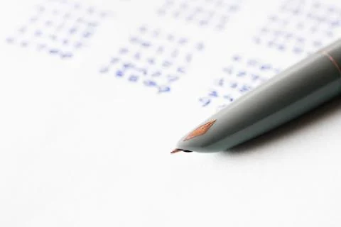 Pen And Numbers Stock Photos