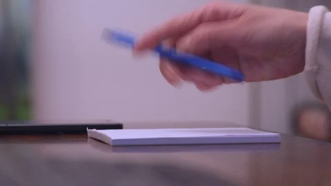 Pen and Paper Stock Footage 102191642