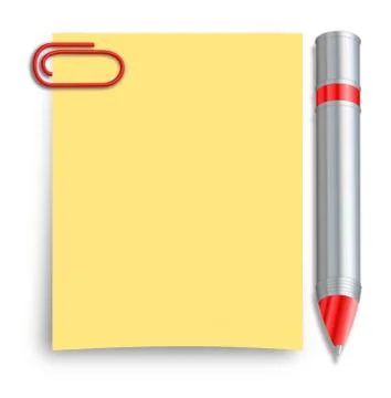 Pen and Paper Stock Illustration