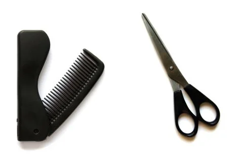 Pen and Scissors Foto stock