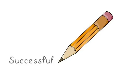 Pen and written text: Successful Illustrazione stock