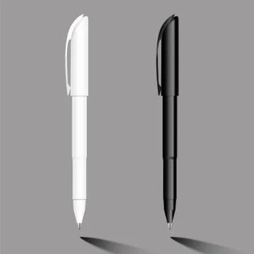 Pen black &amp; white , template, vector Stock Illustration