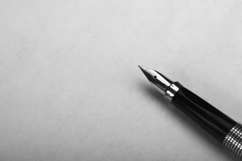 Pen with blank paper Stock Photos