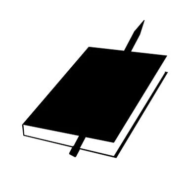 Pen in book vector icon Stock Illustration