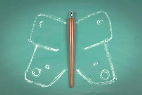 Pen butterfly Stock Photos