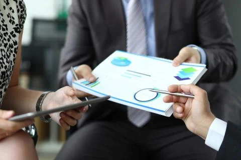 Pen chart business group. Problem chart collection Foto stock