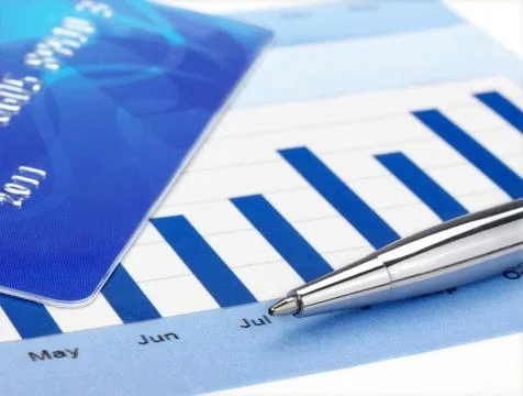 Pen on the Chart Stock Photos