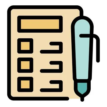 Pen completing checklist on document, efficient task management イラスト素材