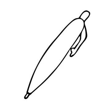 Pen doodle. white background isolated vector illustration Illustrazione stock
